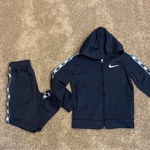 Nike Dark Blue Tracksuit with White Swoosh